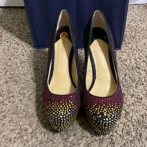 Multi Colored Rhinestone High Heel